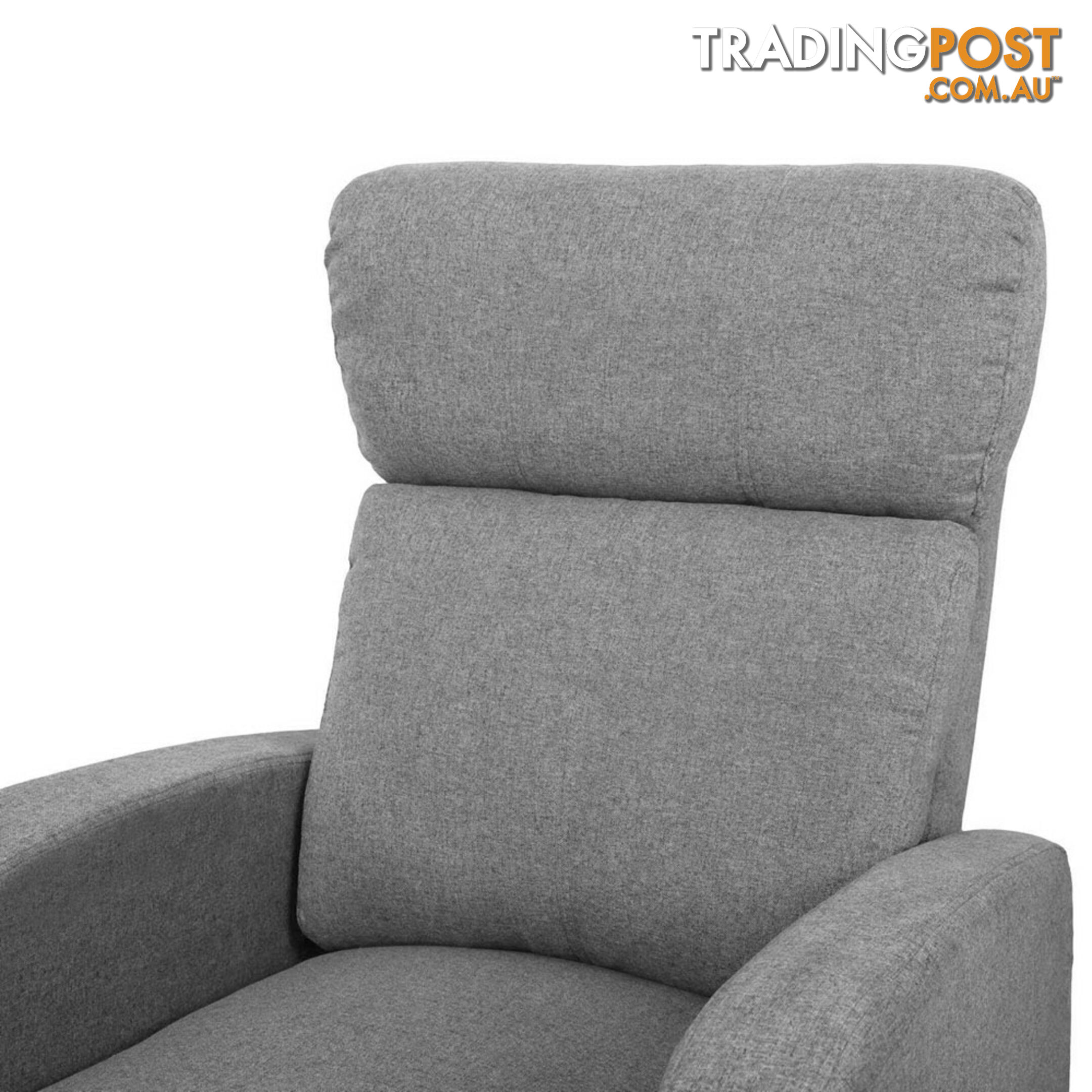 Linen Fabric Armchair Recliner - Grey