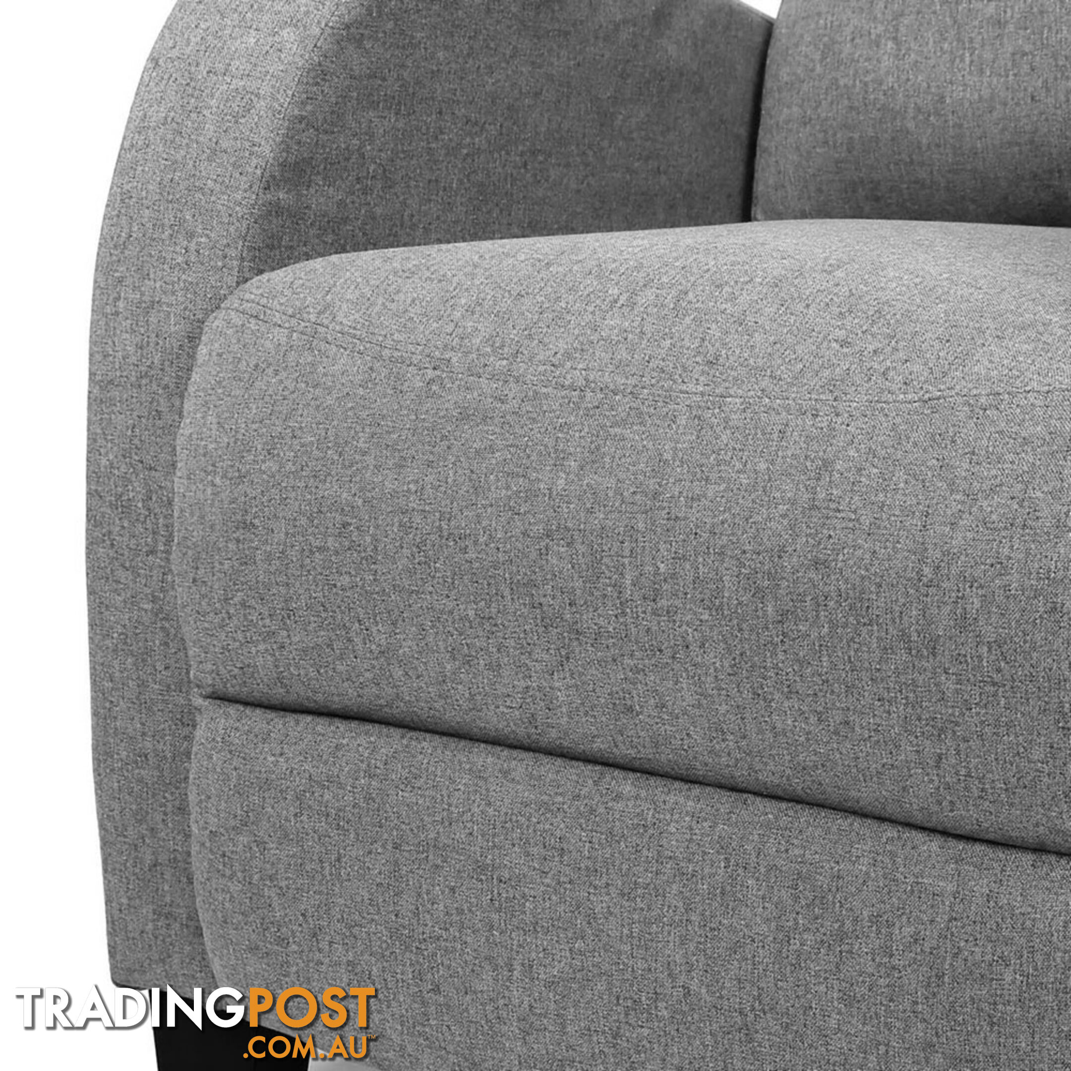 Linen Fabric Armchair Recliner - Grey