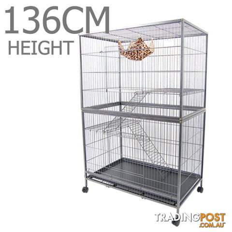 3 Level Cat Ferret Hamster Rat Bird Cage Aviary