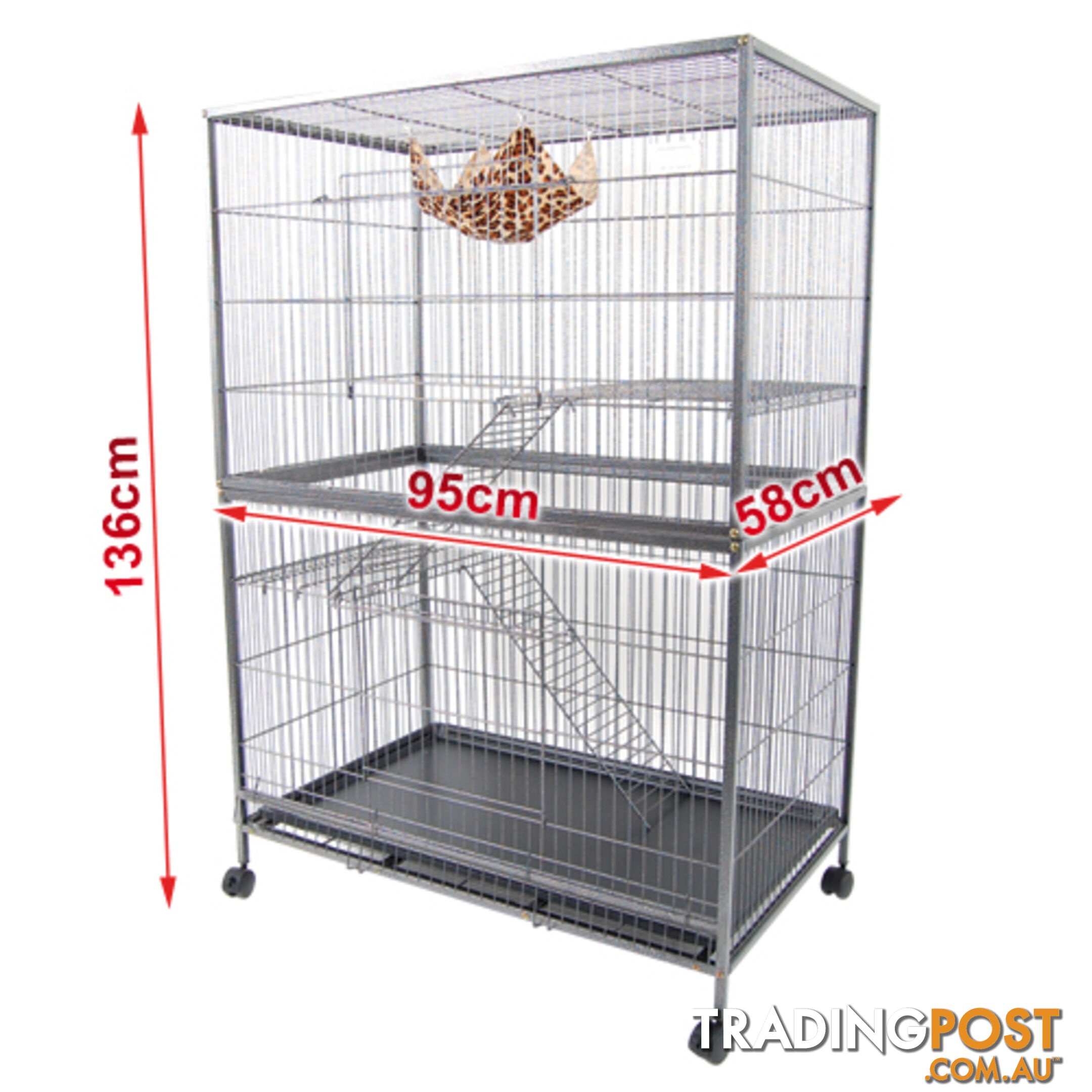 3 Level Cat Ferret Hamster Rat Bird Cage Aviary