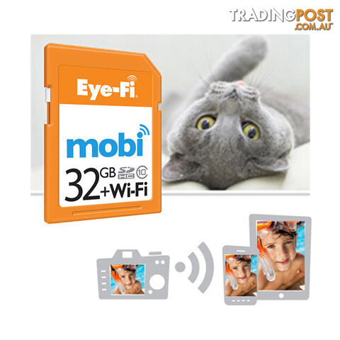 Eye-Fi Mobi 32GB WIFI SDHC Memory Card - Wireless Photo & Video Uploads