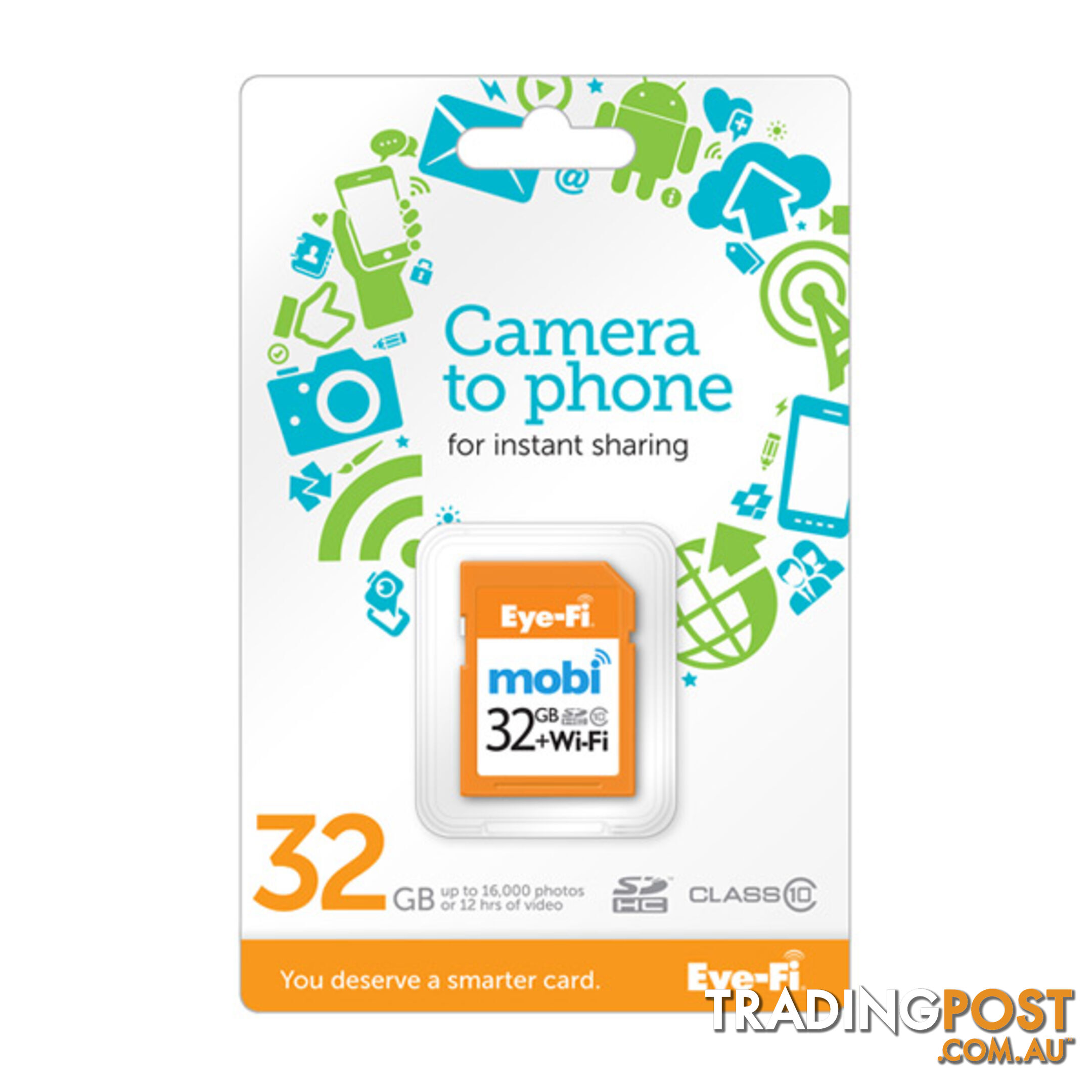 Eye-Fi Mobi 32GB WIFI SDHC Memory Card - Wireless Photo & Video Uploads