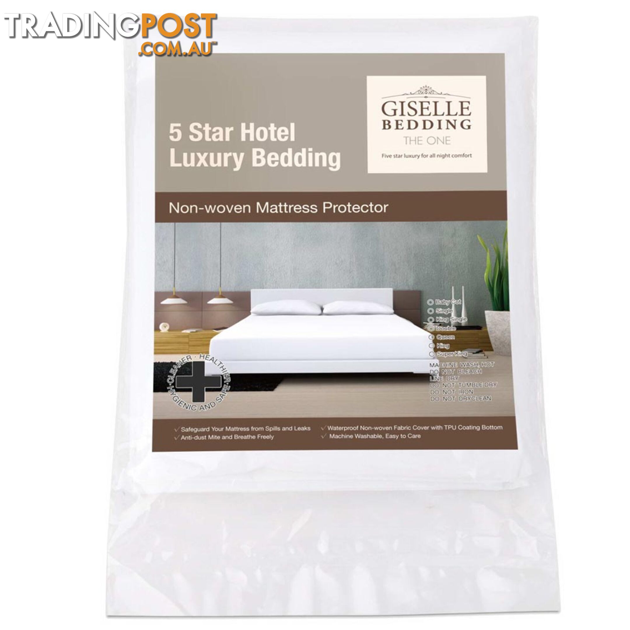 Waterproof Non-Woven Mattress Protector - King Single