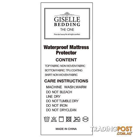 Waterproof Non-Woven Mattress Protector - King Single