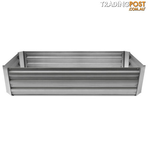 Galvanised Raised Garden Bed - 150 x 90 x 30cm - Aluminium White - photo 3 of 7