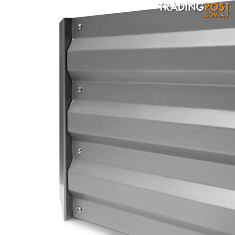 Galvanised Raised Garden Bed - 150 x 90 x 30cm - Aluminium White - photo 4 of 7