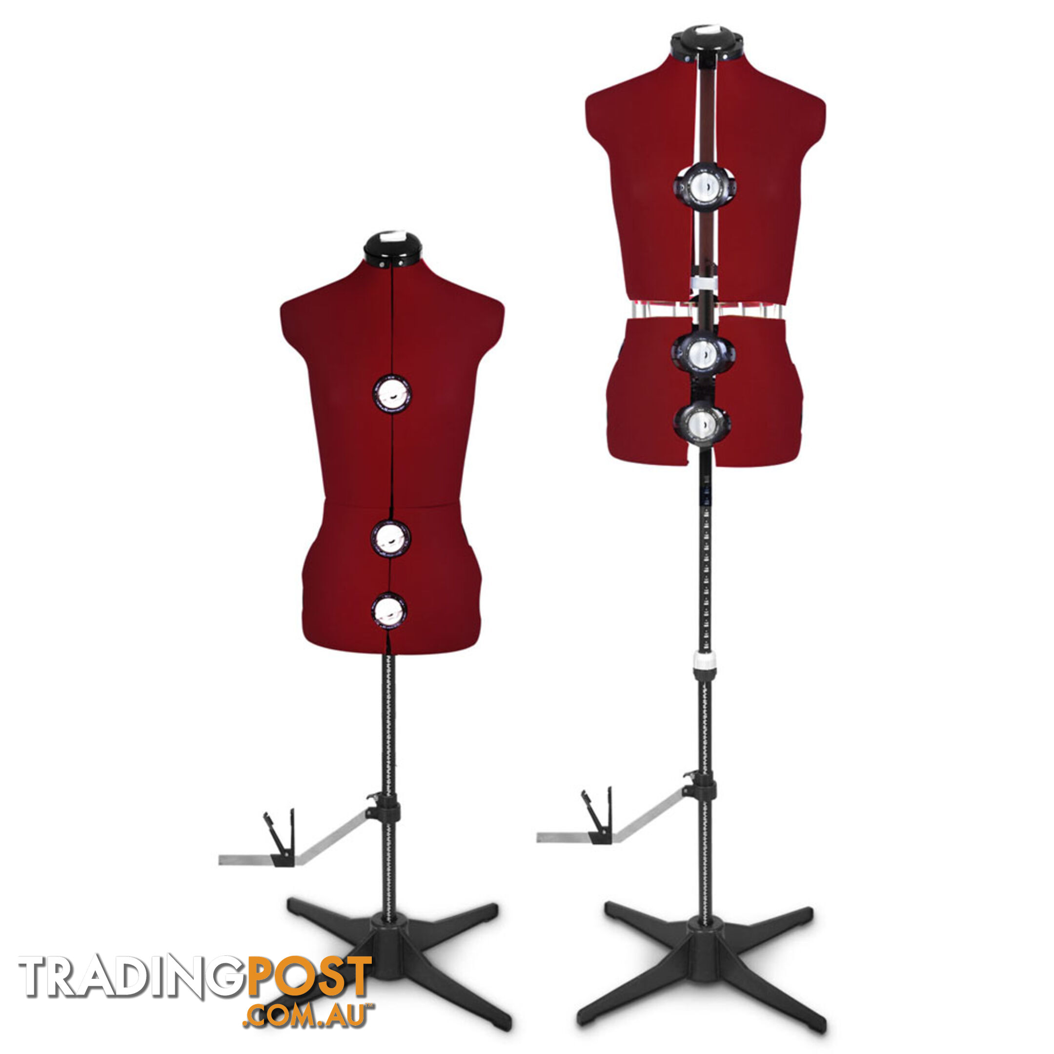 Adjustable Dressmaking Mannequin SZ8-14 - Wine