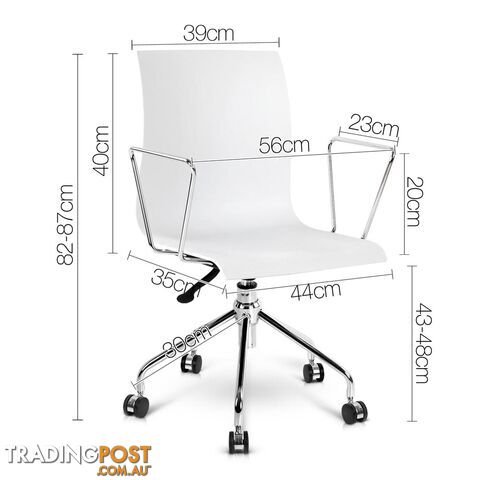 Modern Office Chair with Armrests White