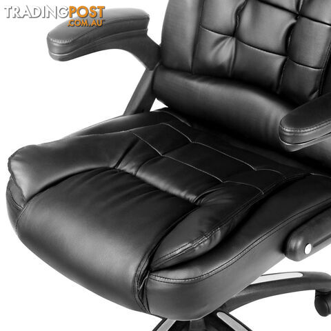 8 Point Massage Executive PU Leather Office Computer Chair Black