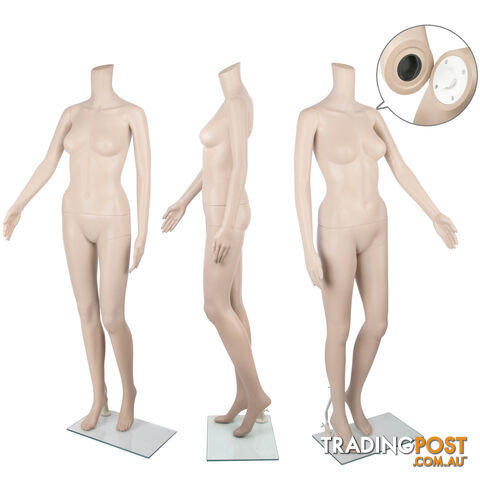 Full Body Female Mannequin Cloth Display Tailor Dressmaker Skin Tone 175cm