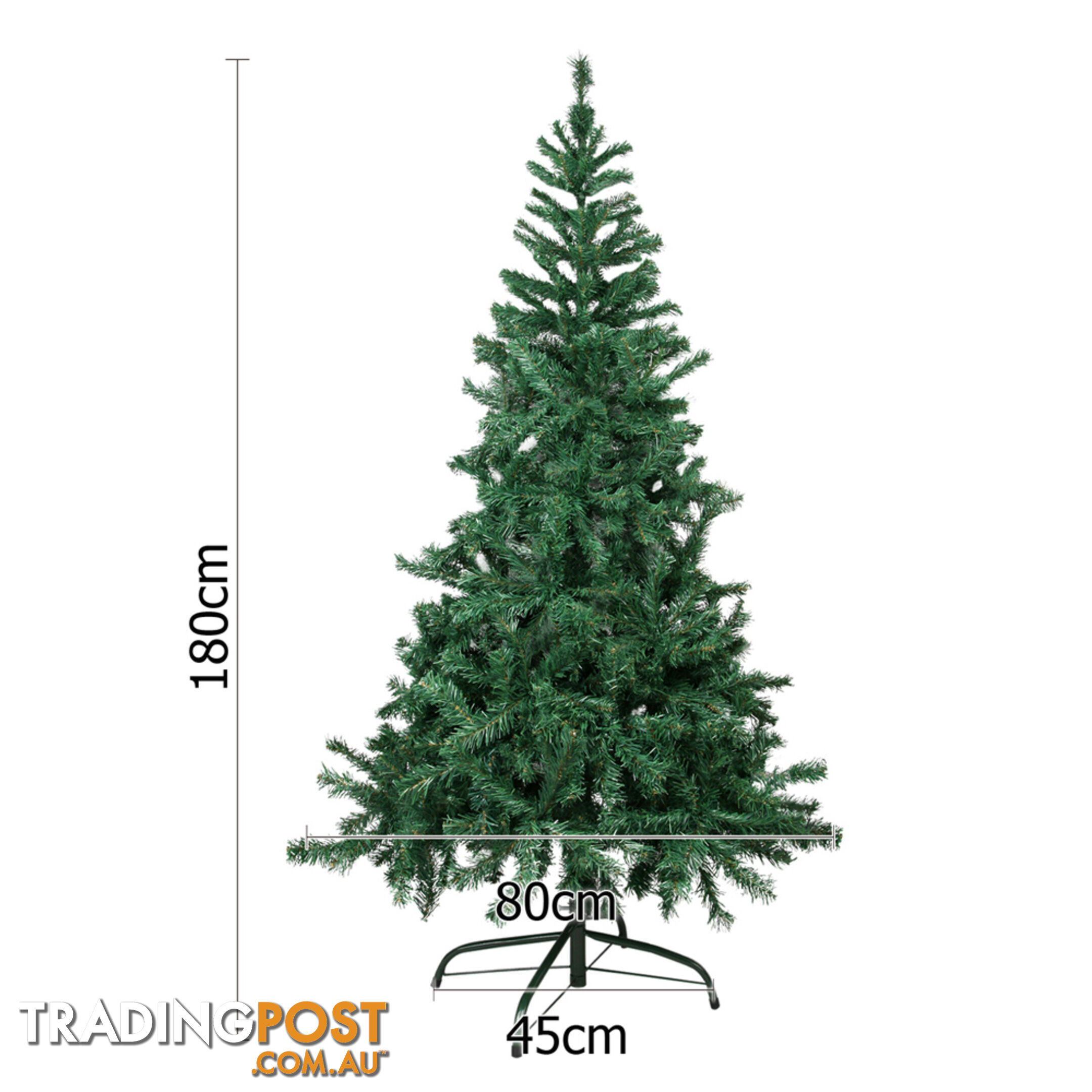 Christmas Tree w/ Ornament 180cm Green