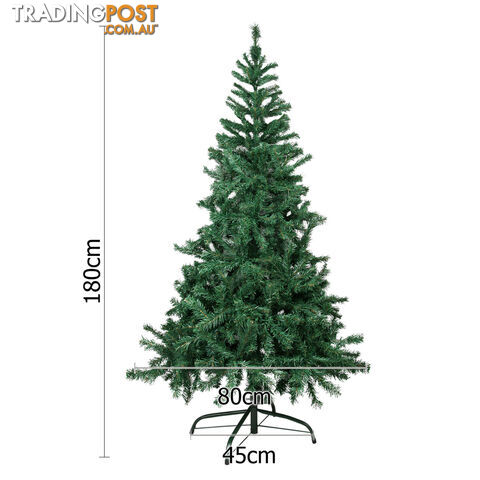 Christmas Tree w/ Ornament 180cm Green