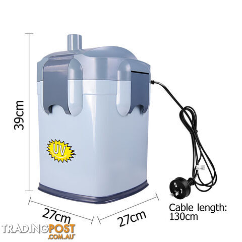 1800LPH Aquarium Fish Tank External Canister Water Filter w/ UV Bulb