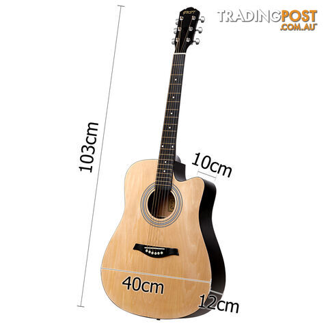 41" Steel-Stringed Acoustic Guitar Natural - photo 2 of 8