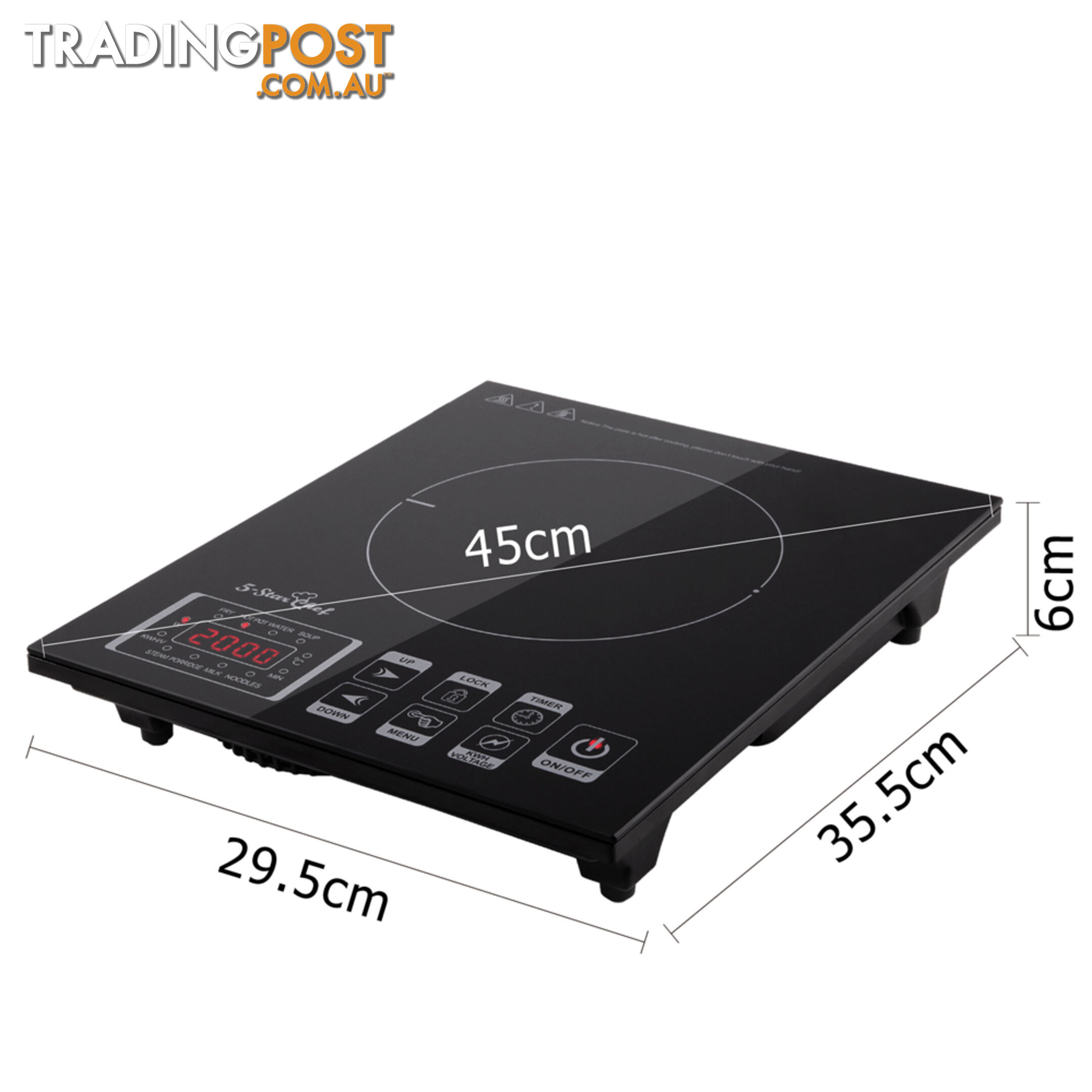 5 Star Chef Induction Cooktop w/ Digital Display Hotplate