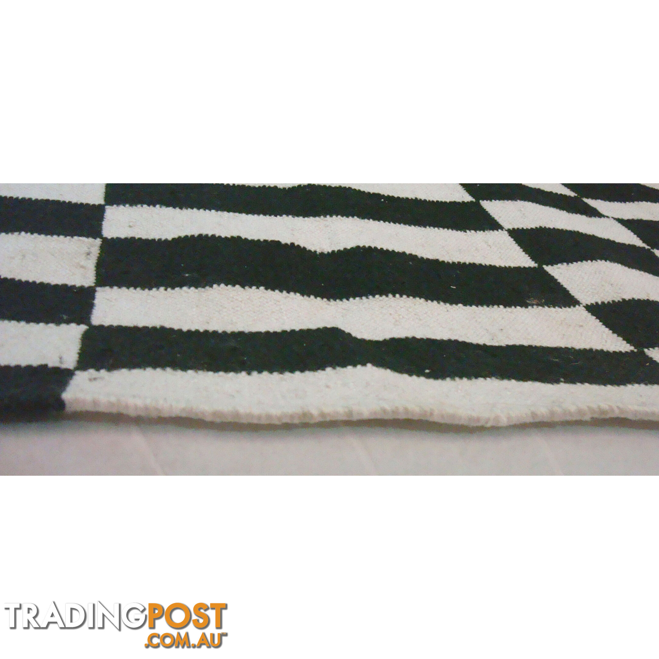 Brick Durry Rug Black & White 160x230cm