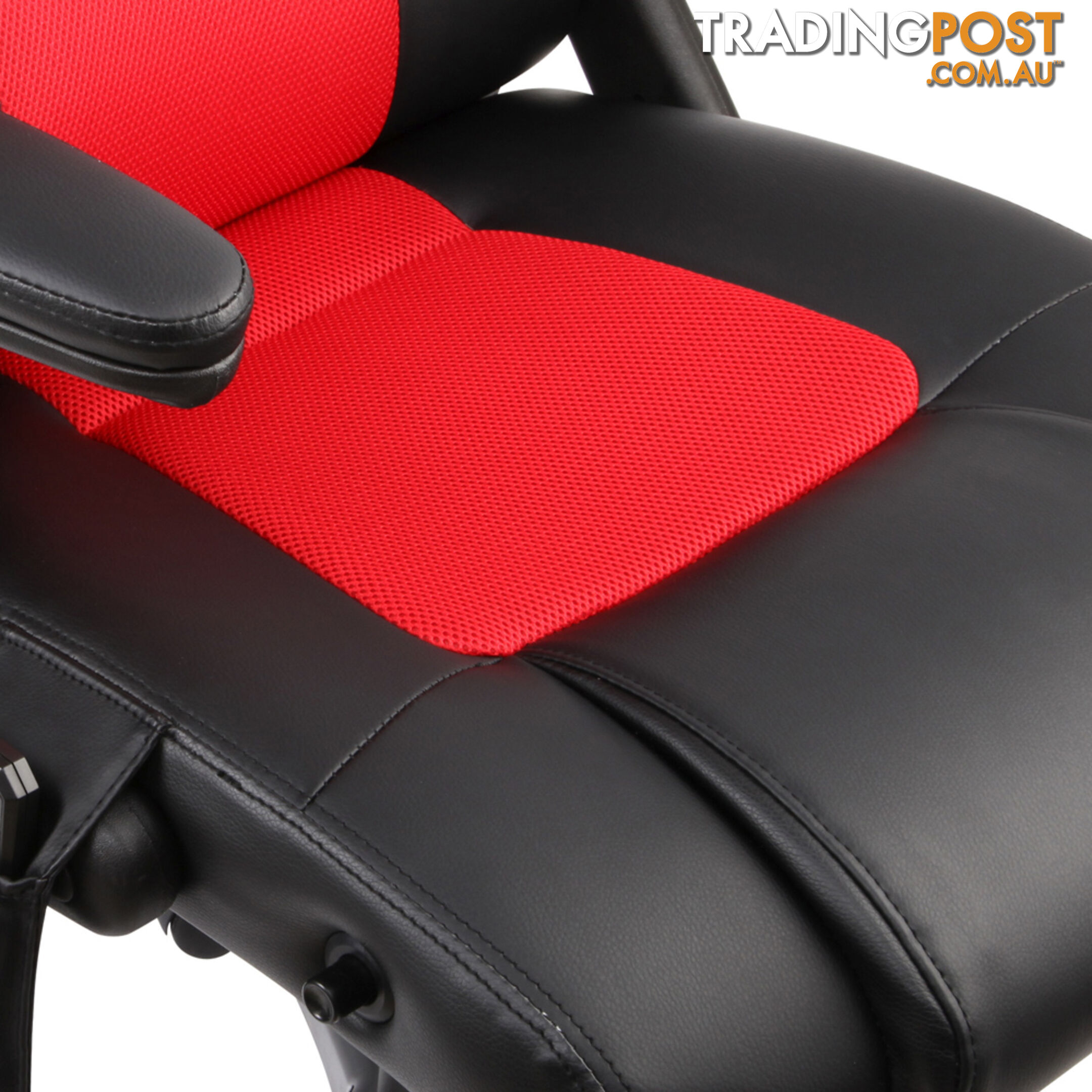 8 Point Massage Racing PU Leather Office Computer Chair Black/Red