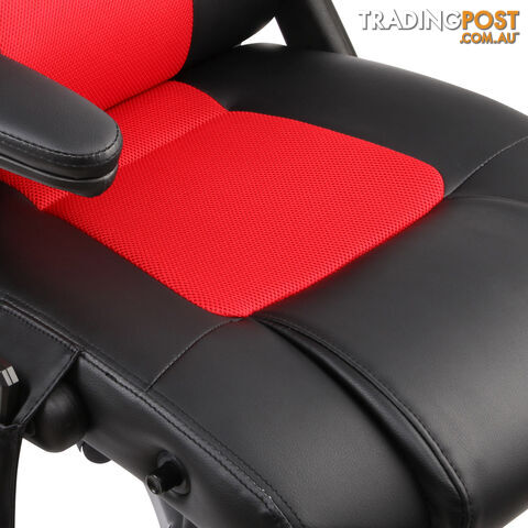 8 Point Massage Racing PU Leather Office Computer Chair Black/Red