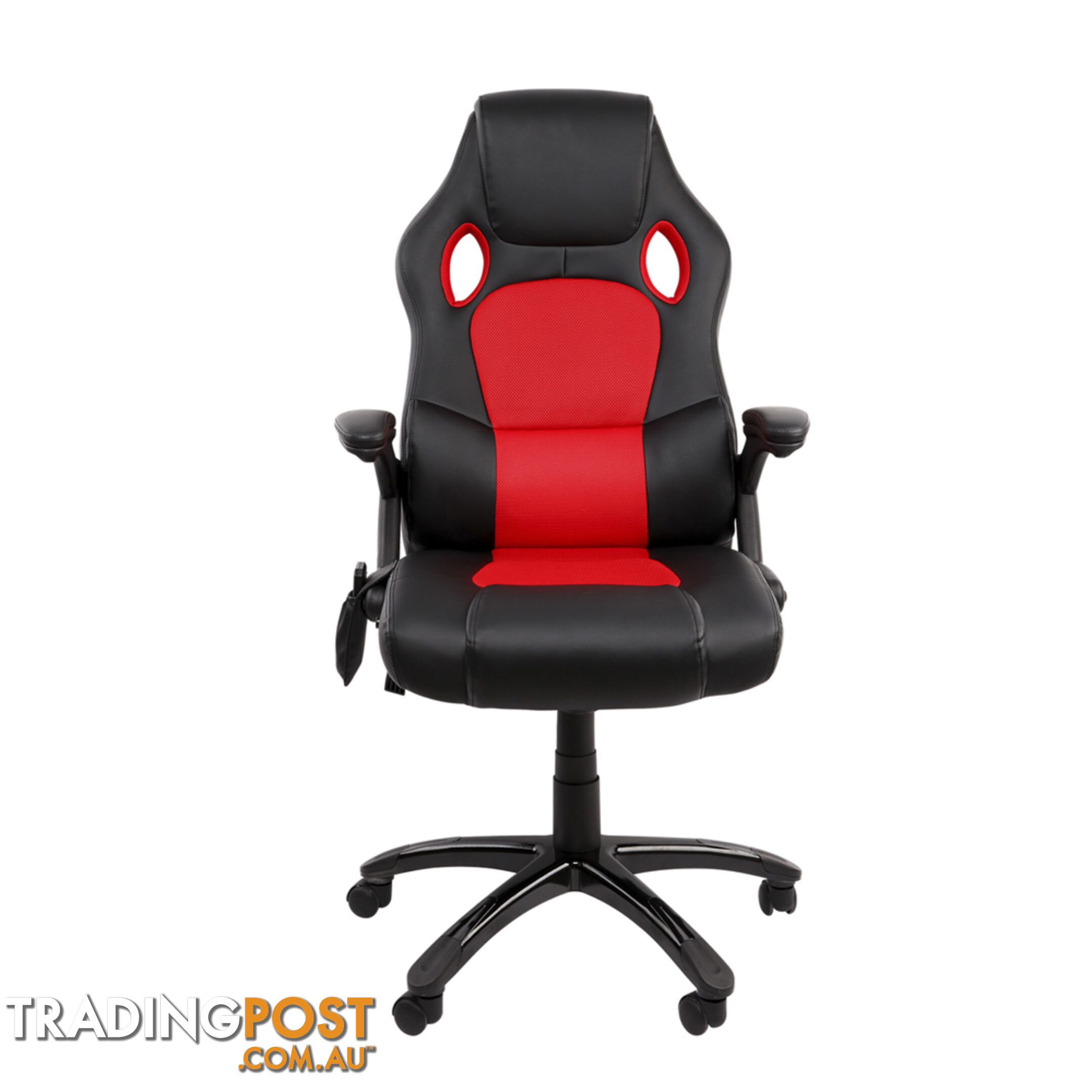 8 Point Massage Racing PU Leather Office Computer Chair Black/Red