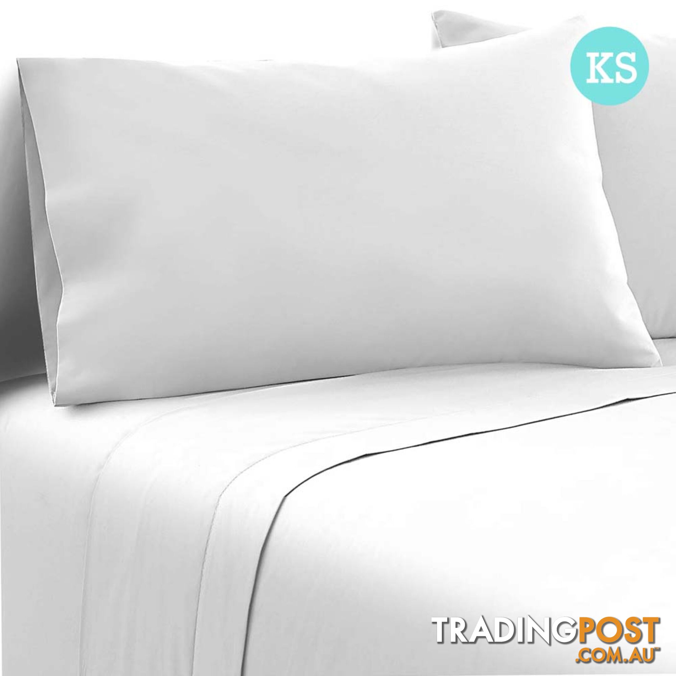 3 Piece Microfibre Sheet Set King Single _ White