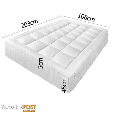 Pillowtop Mattress Topper Memory Resistant Protector Pad Cover King Single