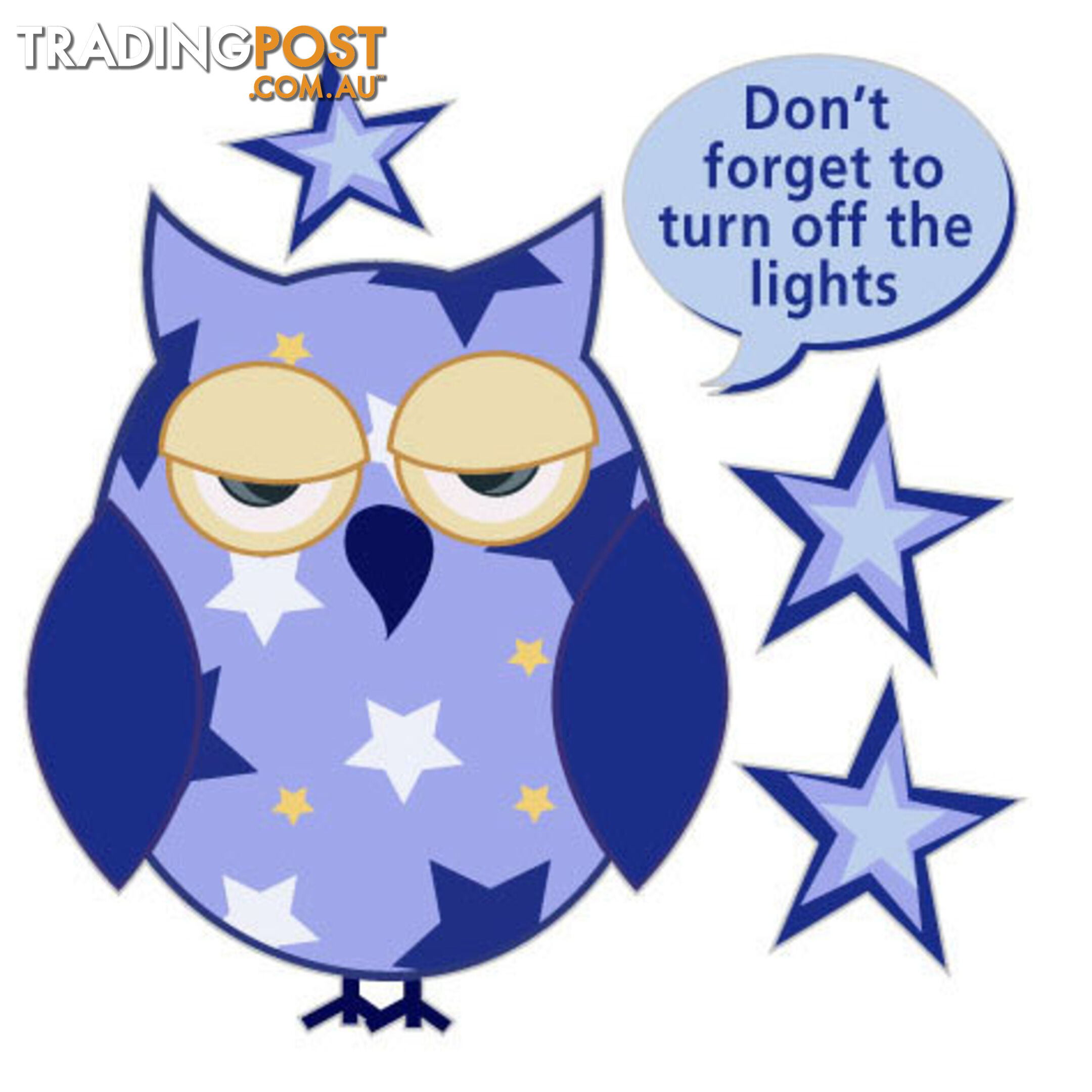 Owls Light Switch Stickers - Totally Movable and Reusable