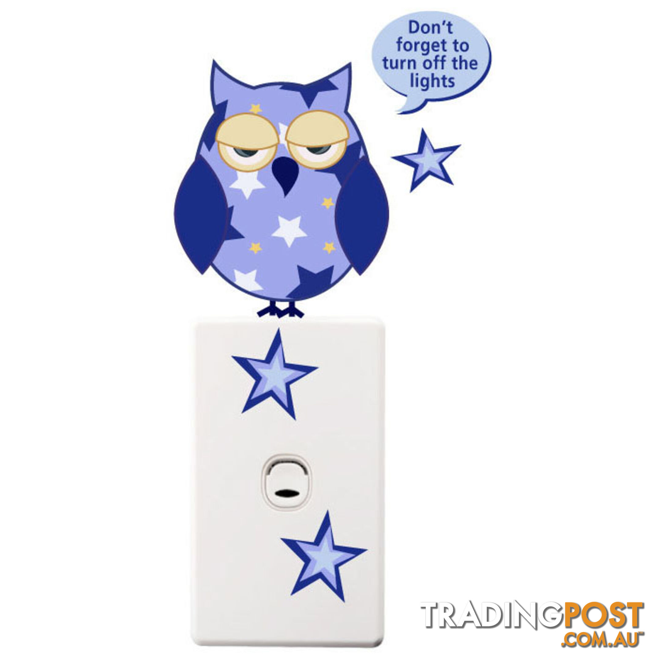 Owls Light Switch Stickers - Totally Movable and Reusable