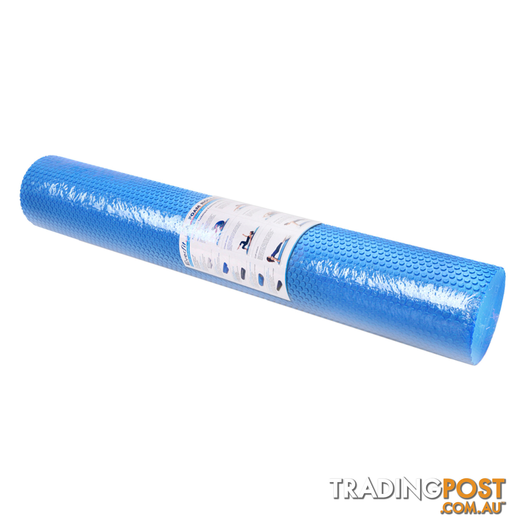 Yoga Gym Pilates EVA Stick Foam Roller Blue 90 x 15cm