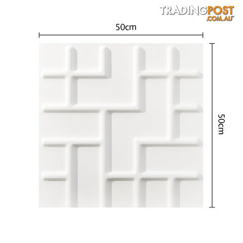 12 Pcs 3D Tetris Design Wall Panel