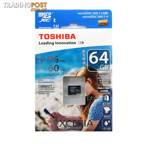 Toshiba 64GB Exceria MicroSDXC UHS-I 95MB/s (SD-C064GR7VW060A)