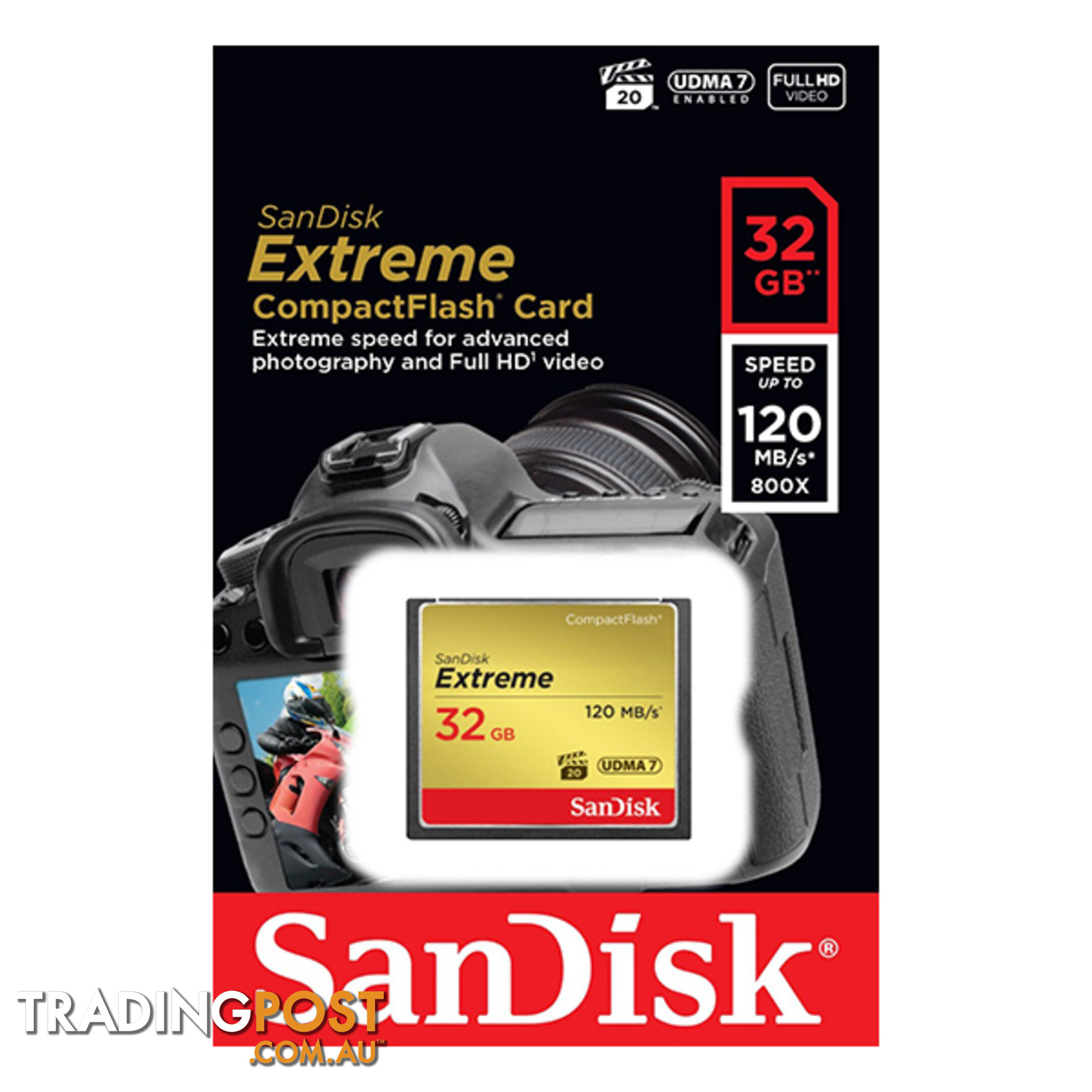 SanDisk 32GB Extreme Compact Flash Card 85MB/s 120MB/s