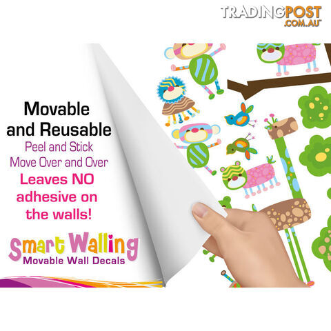 Medium Size Funky Monkeys in a Tree Wall Stickers  - Totally movable