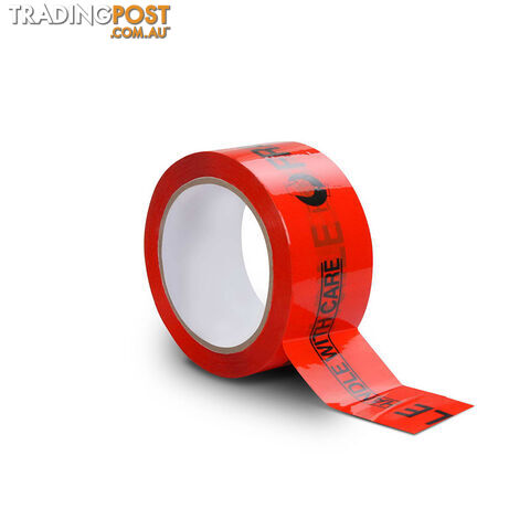 36 Rolls Red Fragile Tape 48mm x 75m