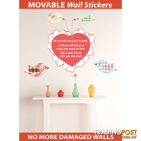 Extra Large Size My Mother Told Me Wall Sticker Quotes - Totally Movable