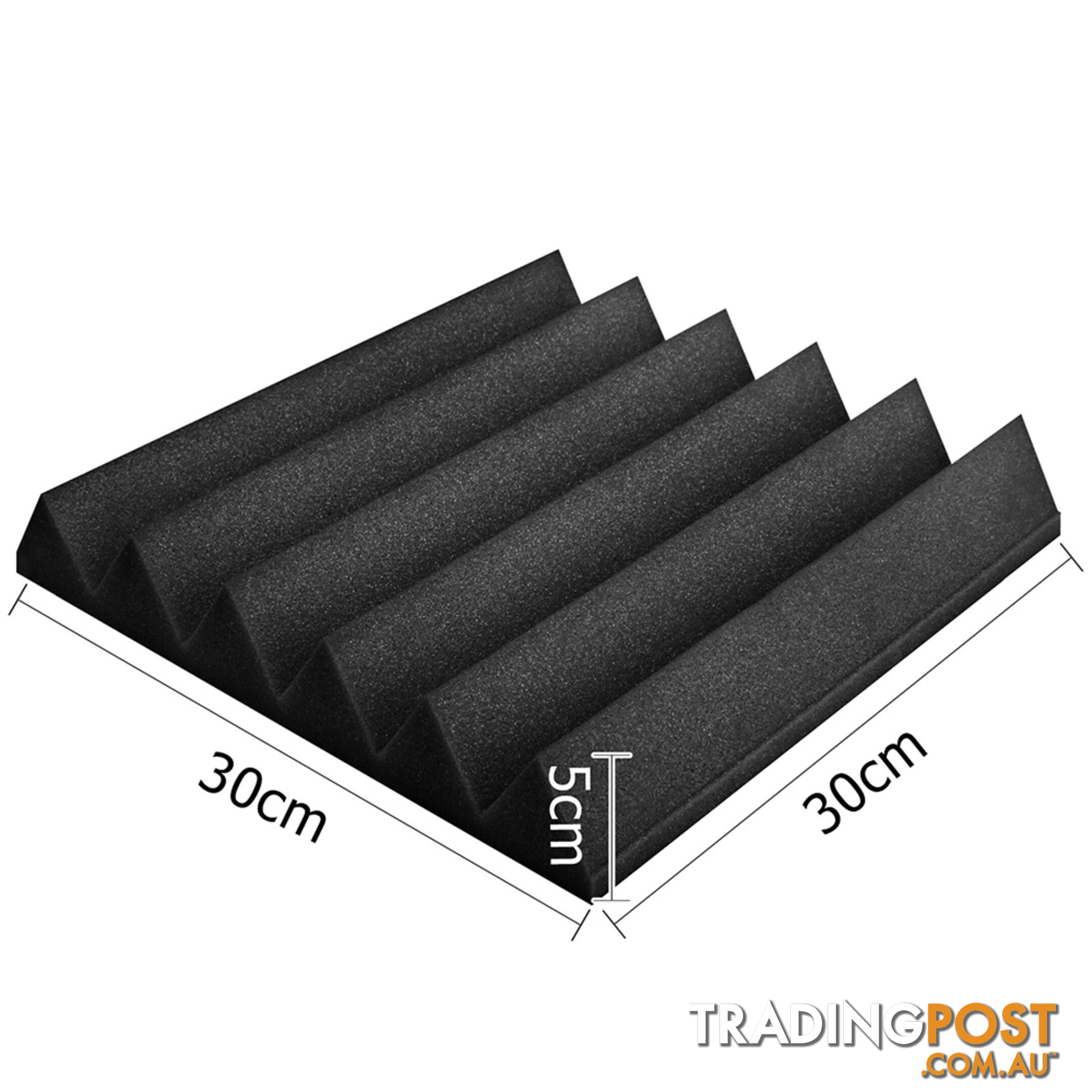 6 Teeth Wedge 30 x 30cm Acoustic Foam Panels x 40