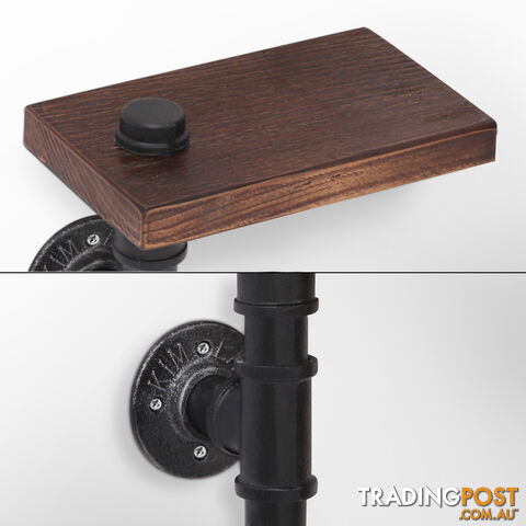 Rustic Industrial DIY Floating Pipe Shelf Paper Holder - photo 4 of 5