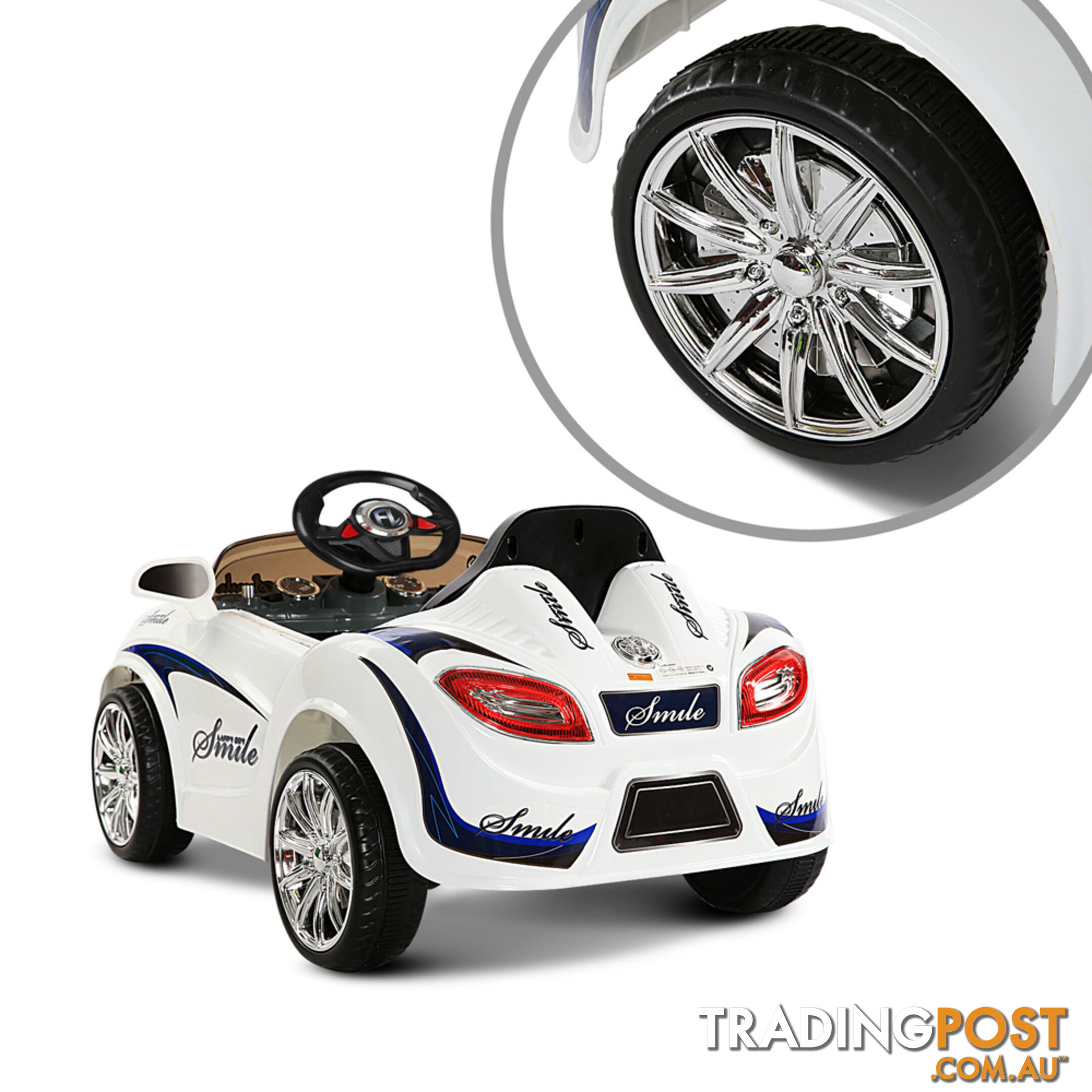 Kids Ride on Car with Remote Control White
