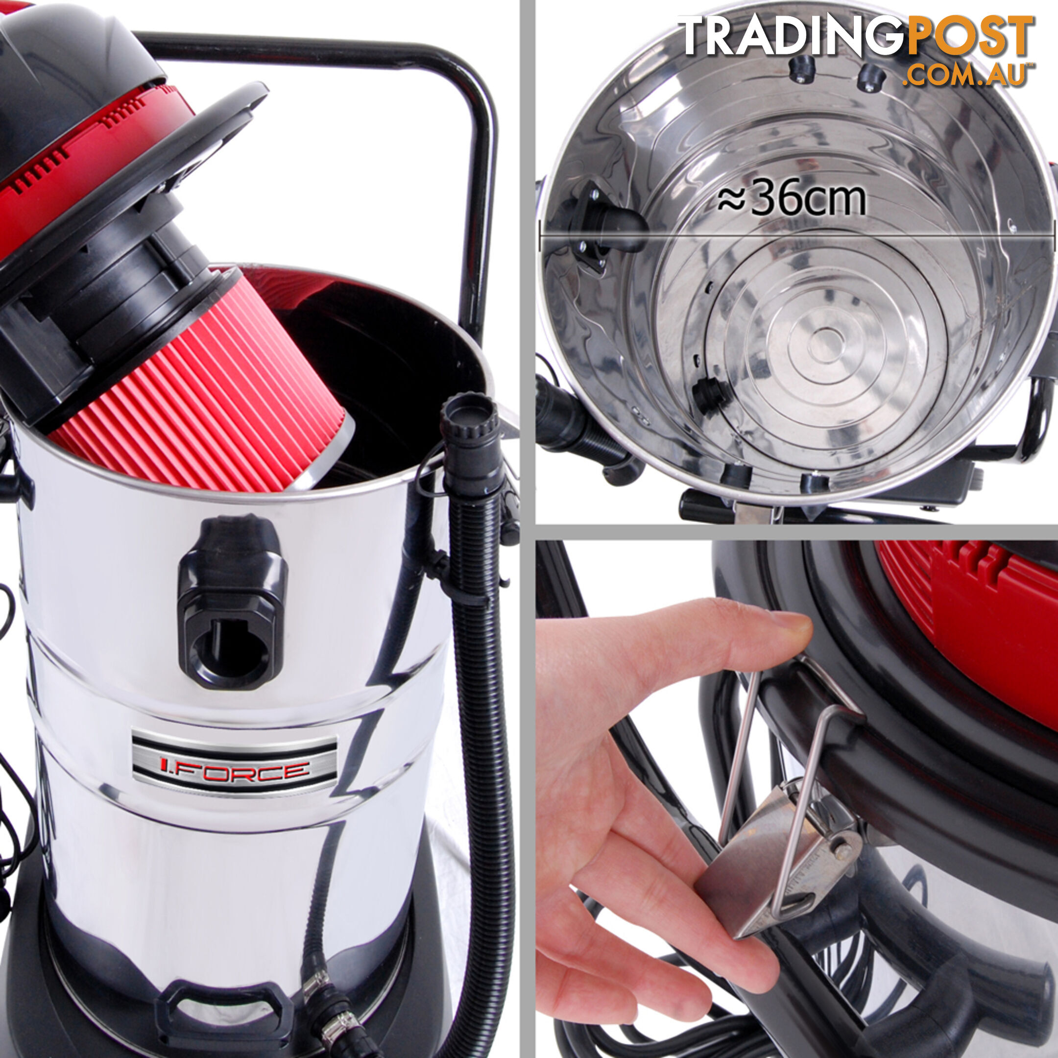 Industrial Commercial Bagless Dry Wet Vacuum Cleaner 60L