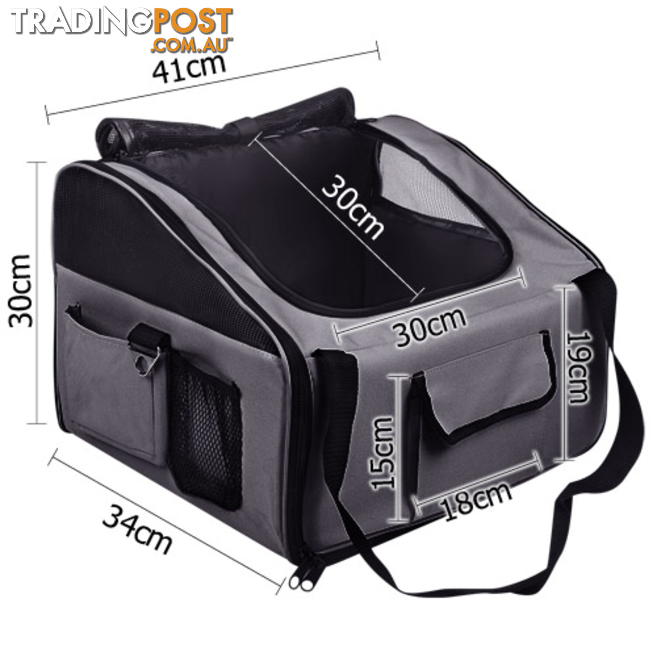 Pet Dog Cat Car Seat Carrier Travel Bag Large Grey