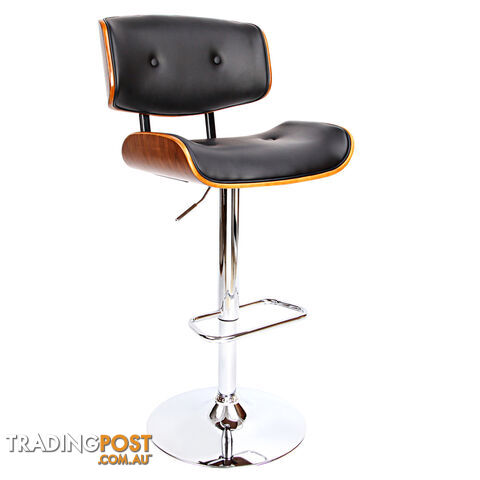 Sleek Wooden Barstool