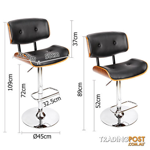 Sleek Wooden Barstool - photo 2 of 9