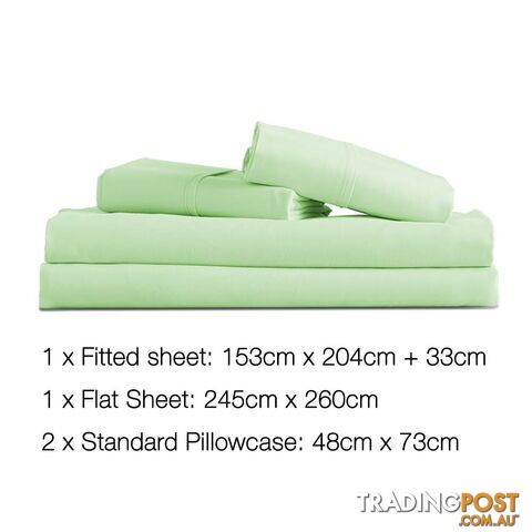 4 Piece Microfibre Sheet Set Queen _ Green - photo 2 of 4