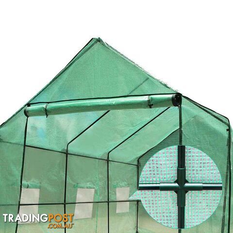 Greenhouse with Green PE Cover - 3.5M x 2M - photo 5 of 8