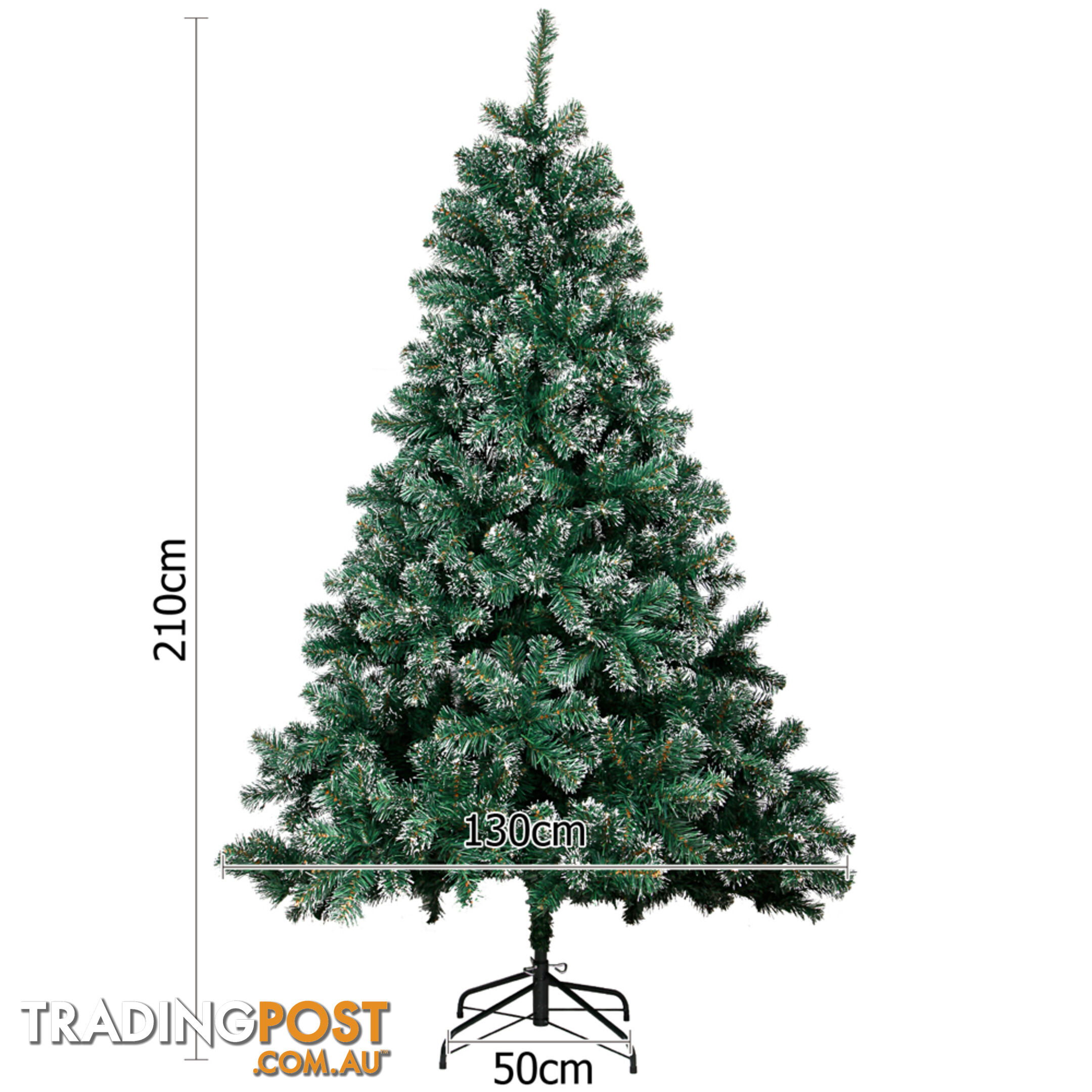 Snowy Christmas Tree 210cm Green