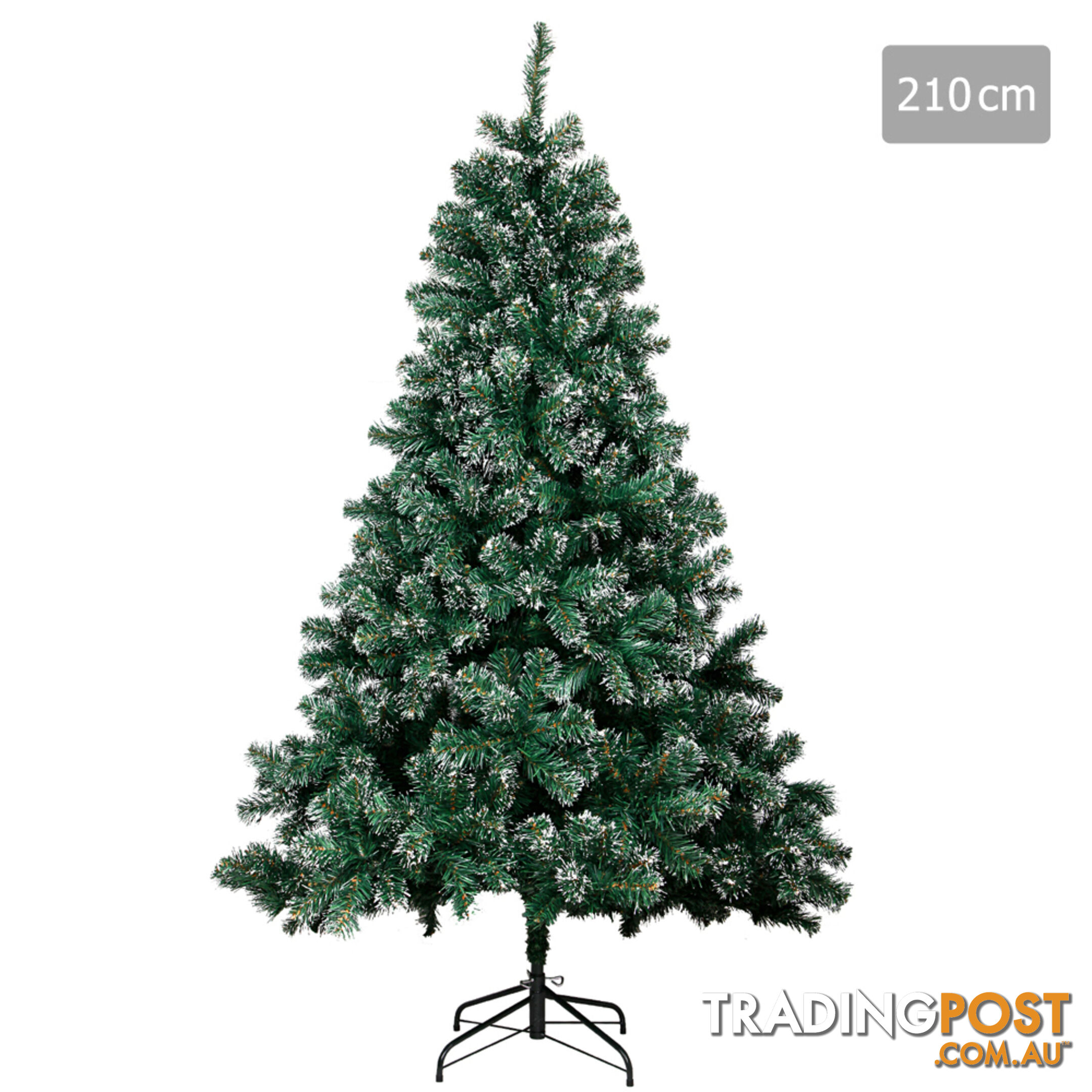 Snowy Christmas Tree 210cm Green