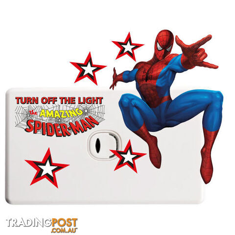 Spiderman Light Switch Wall Sticker - Totally Movable