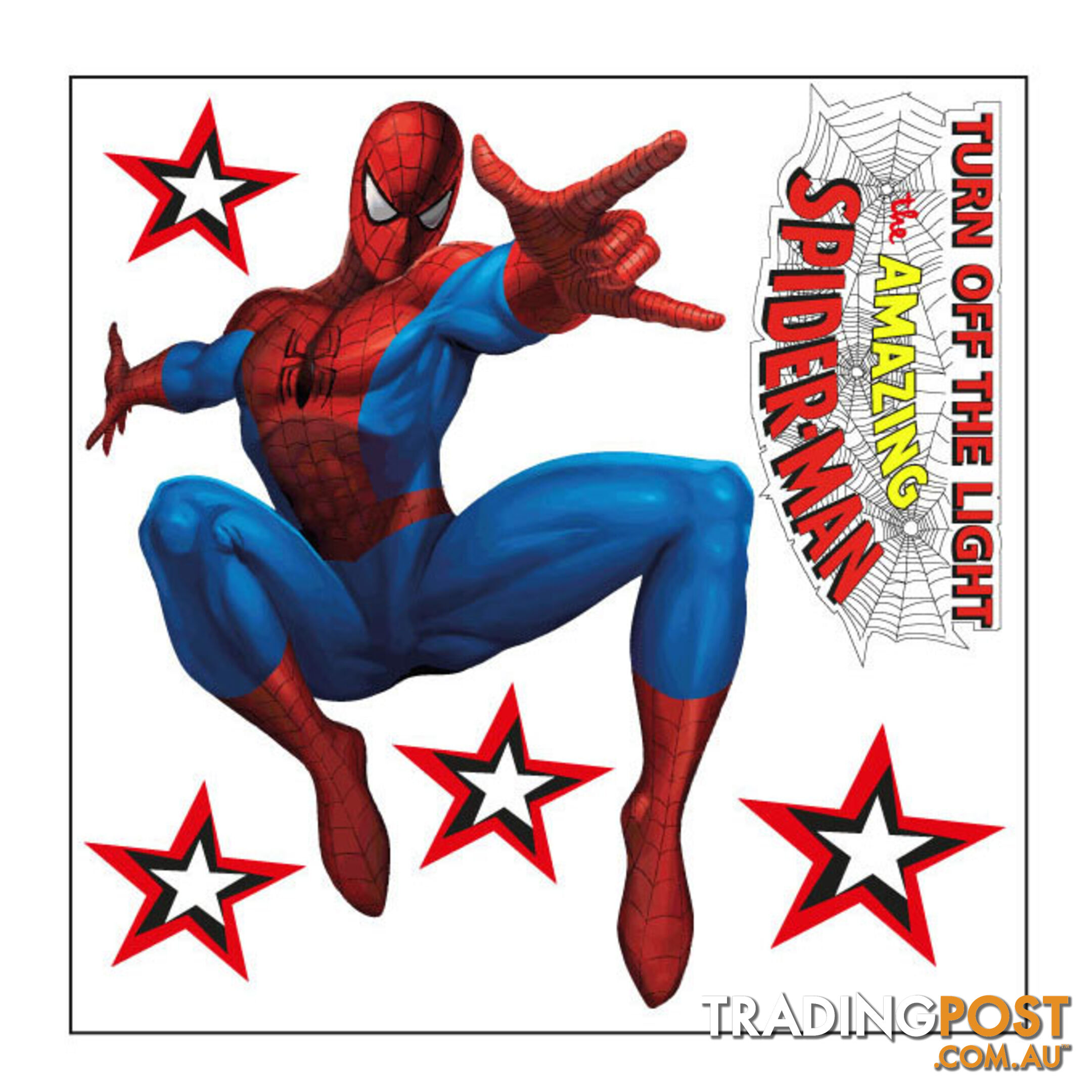 Spiderman Light Switch Wall Sticker - Totally Movable