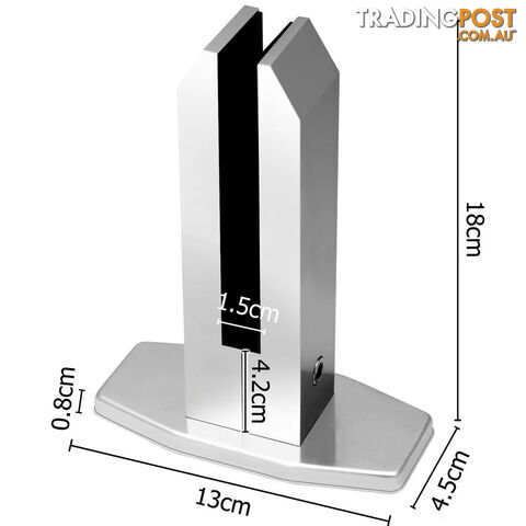 Set of 12 Frameless Glass Spigots Fencing Mount Octagon