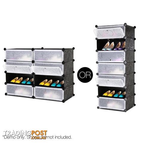 12 Cube Stackable Shoe Storage