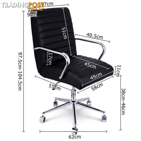 Executive PU Leather Office Computer Chair Black